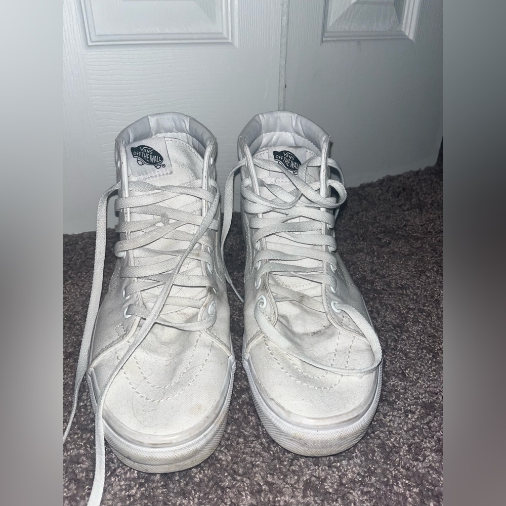 White high top Vans